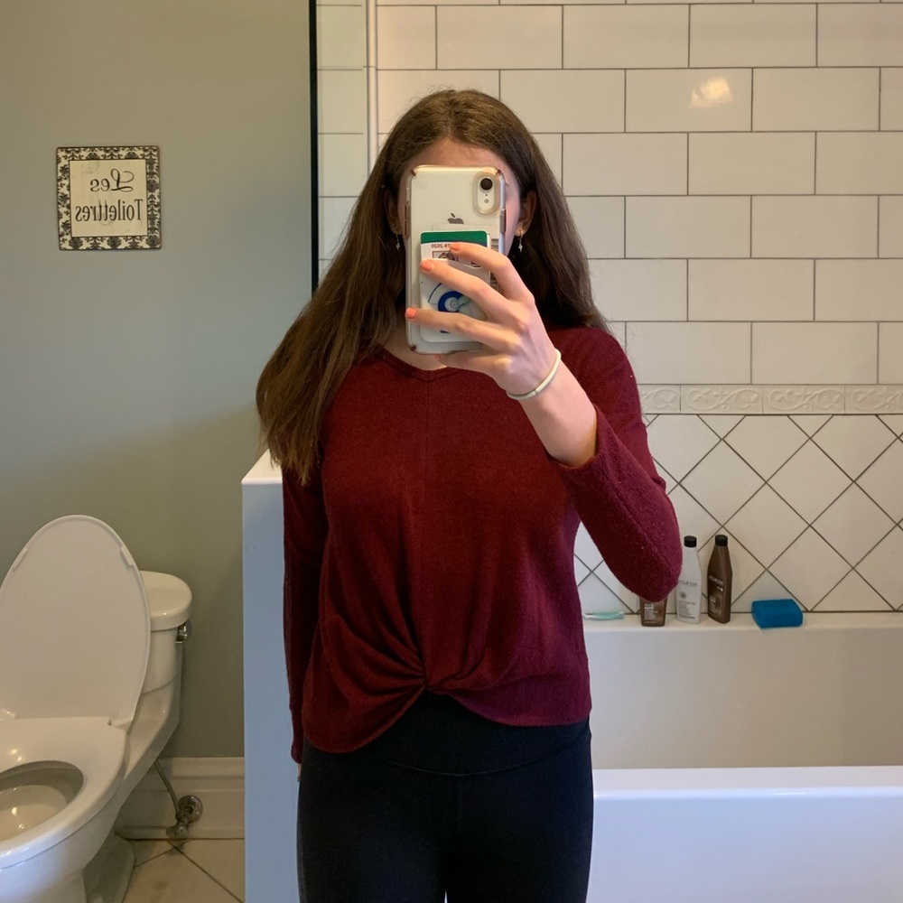 Red long sleeve shirt